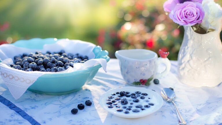 Heidelbeeren in Schüssel