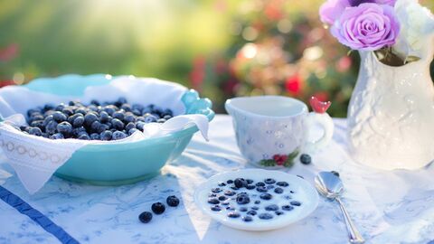 Heidelbeeren in Schüssel