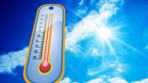 Thermometer im Sommer