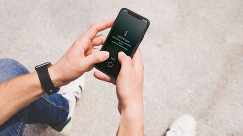 Überhitzung Warnhinweis auf Smartphone