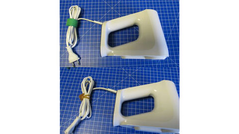 Rührgerät mit zusammengefaltetem Kabel