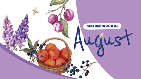 Schmuck-Titelbild für Saisonkalender August Schmuck-Titelbild für Saisonkalender August