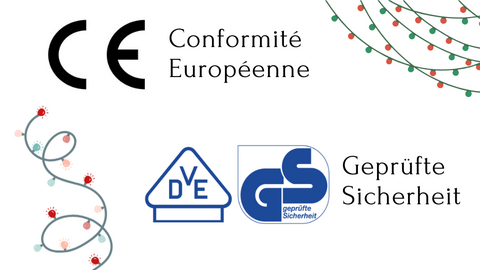 Das Logo des Verbandes der Elektroindustrie und das CE Zeichen der Europäischen Union